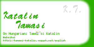 katalin tamasi business card